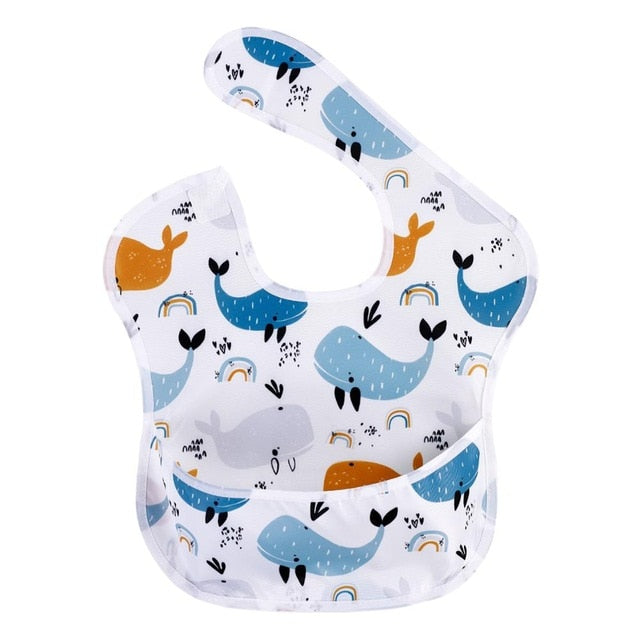 1Pcs Baby Bibs Waterproof Feeding Bibs Unisex Washable Fashion Bibs For Girls & Boys Stain and Odor Resistant Fashion Infant Bib