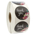 10 Style 50Pcs/wad  Floral Thank You Stickers 1 inch Round seal label handmade scrapbooking Envelope stationery sticker