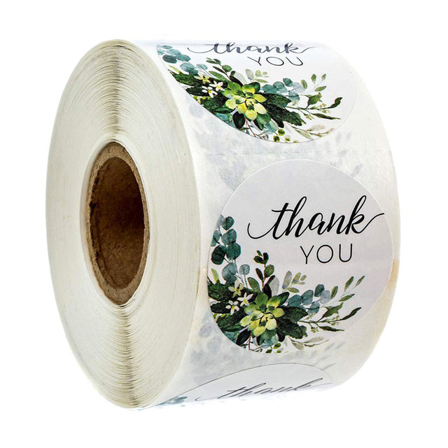 10 Style 50Pcs/wad  Floral Thank You Stickers 1 inch Round seal label handmade scrapbooking Envelope stationery sticker