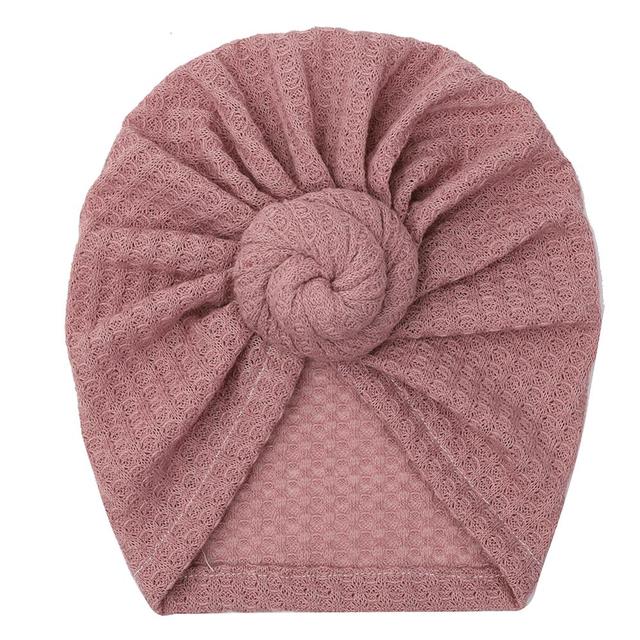 New Solid Waffle Crochet Knit Baby Hat 3M-5T Turban Infant Toddler Newborn Baby Cap Bonnet Beanies Headwraps for Baby Girls Boy