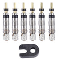 2/6/12PCS Presta Valve Brass Core Tool MTB Road Bike Tubes Repair Tire Service Parts Bike Tire Air Valve W/ Optional Tool