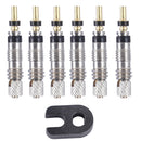 2/6/12PCS Presta Valve Brass Core Tool MTB Road Bike Tubes Repair Tire Service Parts Bike Tire Air Valve W/ Optional Tool