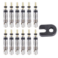2/6/12PCS Presta Valve Brass Core Tool MTB Road Bike Tubes Repair Tire Service Parts Bike Tire Air Valve W/ Optional Tool