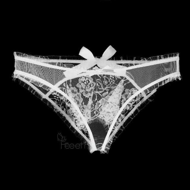 Sexy Lingerie Women's Underwear G-string Women Panties Thong For Sex Lace Garter Temptation Sexy Crotchless Open Crotch Panties