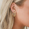 17KM Trendy Hollow Chain Hoop Earrings For Women Gothic Geometric Gold Earrings Punk Statement Circle Earring Brincos Jewelry