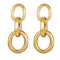 17KM Trendy Hollow Chain Hoop Earrings For Women Gothic Geometric Gold Earrings Punk Statement Circle Earring Brincos Jewelry