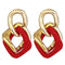 17KM Trendy Hollow Chain Hoop Earrings For Women Gothic Geometric Gold Earrings Punk Statement Circle Earring Brincos Jewelry