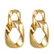 17KM Trendy Hollow Chain Hoop Earrings For Women Gothic Geometric Gold Earrings Punk Statement Circle Earring Brincos Jewelry