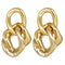 17KM Trendy Hollow Chain Hoop Earrings For Women Gothic Geometric Gold Earrings Punk Statement Circle Earring Brincos Jewelry
