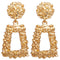 17KM Trendy Hollow Chain Hoop Earrings For Women Gothic Geometric Gold Earrings Punk Statement Circle Earring Brincos Jewelry
