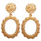 17KM Trendy Hollow Chain Hoop Earrings For Women Gothic Geometric Gold Earrings Punk Statement Circle Earring Brincos Jewelry