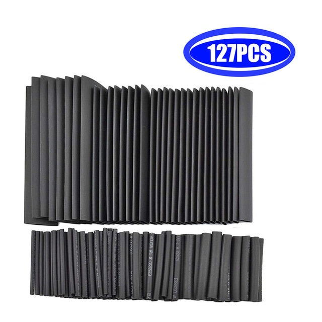 127 Pcs/set Heat Shrink Sleeving Tube Assortment Kit Electrical Insulation Cable Electrical Wire Wrap Cable Waterproof