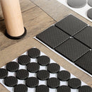 Black Self Adhesive Furniture Leg Rug Anti Scratch Floor Protectors Chair Table Foot Covers Anti Slip Furniture Chair Leg Caps