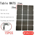 Black Self Adhesive Furniture Leg Rug Anti Scratch Floor Protectors Chair Table Foot Covers Anti Slip Furniture Chair Leg Caps