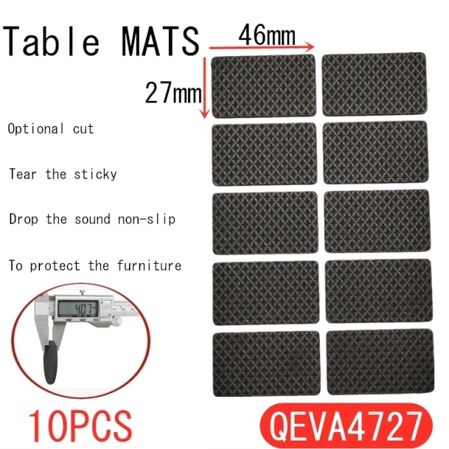 Black Self Adhesive Furniture Leg Rug Anti Scratch Floor Protectors Chair Table Foot Covers Anti Slip Furniture Chair Leg Caps