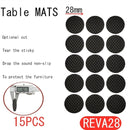 Black Self Adhesive Furniture Leg Rug Anti Scratch Floor Protectors Chair Table Foot Covers Anti Slip Furniture Chair Leg Caps