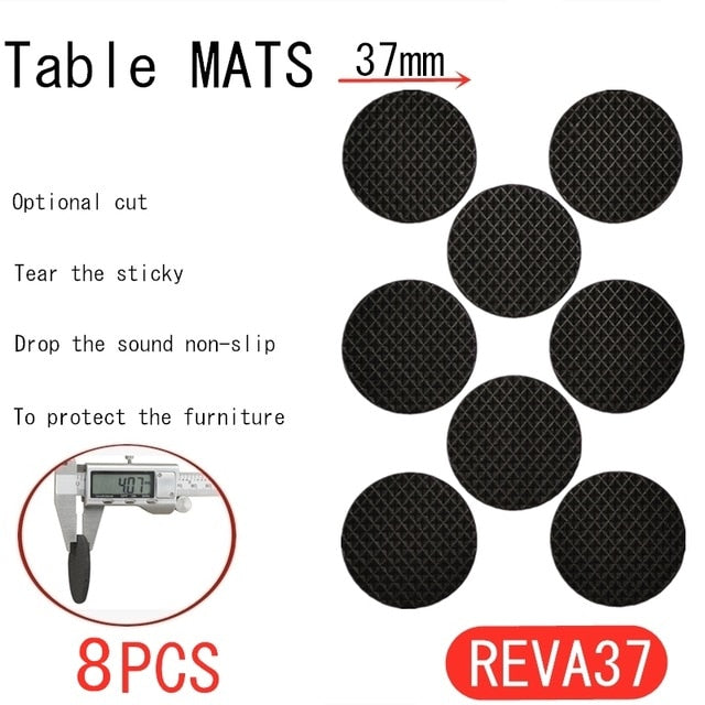 Black Self Adhesive Furniture Leg Rug Anti Scratch Floor Protectors Chair Table Foot Covers Anti Slip Furniture Chair Leg Caps