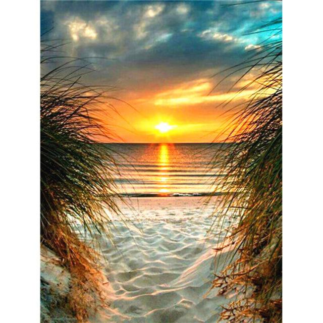 5D Diamond Painting Landscape Sunset Sea View Square/Round Embroidery Cross Stitch Kit Painting Mosaic DIY Home Decoration Gift