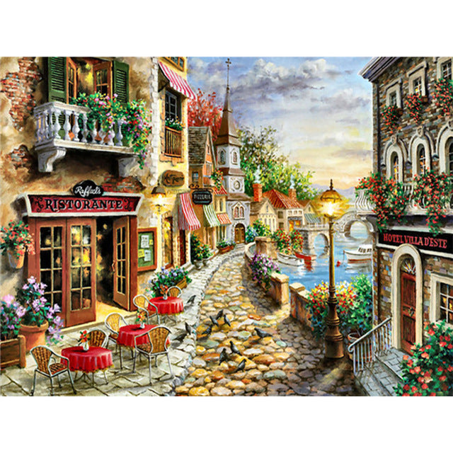 5D Diamond Painting Landscape Sunset Sea View Square/Round Embroidery Cross Stitch Kit Painting Mosaic DIY Home Decoration Gift