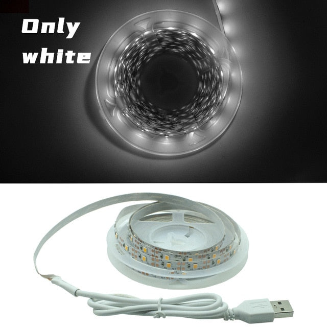 LED Strip Light RGB 2835 Flexible Lamp Tape Diode USB Cable 3 Key Control DC5V 1M 2M 3M 4M 5M Desk Screen TV Background Lighting
