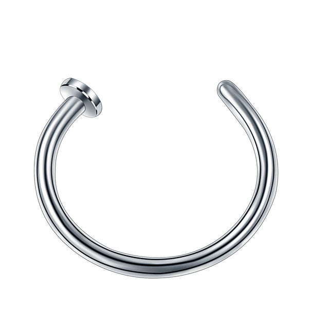 1pcs U Shaped Fake Nose Ring Hoop Septum Rings Stainless Steel Nose Piercing Fake Piercing Oreja Pircing Jewelry