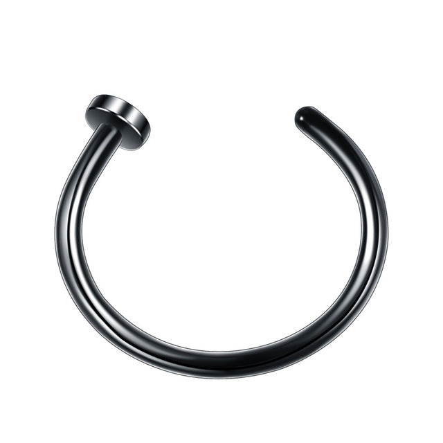 1pcs U Shaped Fake Nose Ring Hoop Septum Rings Stainless Steel Nose Piercing Fake Piercing Oreja Pircing Jewelry