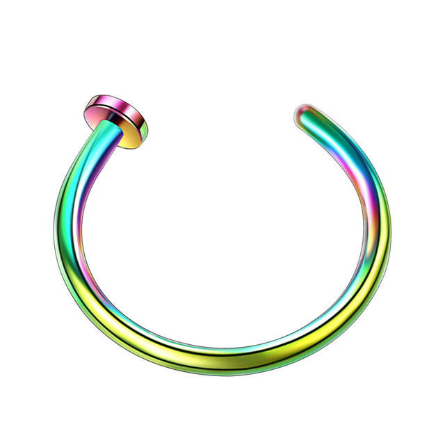 1pcs U Shaped Fake Nose Ring Hoop Septum Rings Stainless Steel Nose Piercing Fake Piercing Oreja Pircing Jewelry