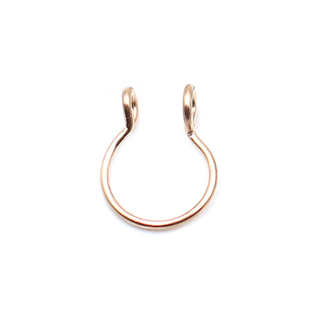 1pcs U Shaped Fake Nose Ring Hoop Septum Rings Stainless Steel Nose Piercing Fake Piercing Oreja Pircing Jewelry