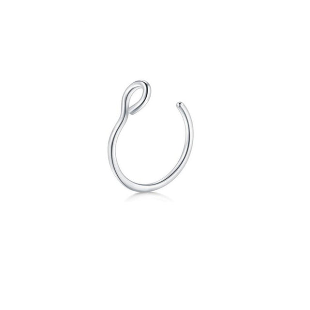 1pcs U Shaped Fake Nose Ring Hoop Septum Rings Stainless Steel Nose Piercing Fake Piercing Oreja Pircing Jewelry