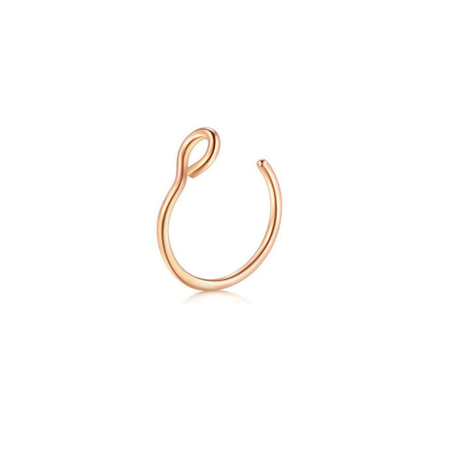 1pcs U Shaped Fake Nose Ring Hoop Septum Rings Stainless Steel Nose Piercing Fake Piercing Oreja Pircing Jewelry