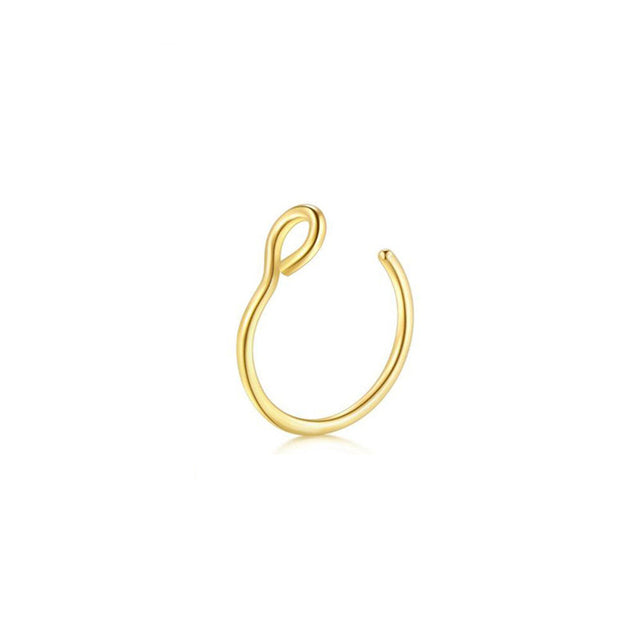 1pcs U Shaped Fake Nose Ring Hoop Septum Rings Stainless Steel Nose Piercing Fake Piercing Oreja Pircing Jewelry