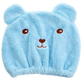 New Dry Hair Cap Towel Strong Absorbing Cute Bear Hat Quick-dry Cartoon Head Wrap Soft Shower