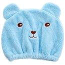 New Dry Hair Cap Towel Strong Absorbing Cute Bear Hat Quick-dry Cartoon Head Wrap Soft Shower