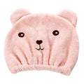 New Dry Hair Cap Towel Strong Absorbing Cute Bear Hat Quick-dry Cartoon Head Wrap Soft Shower