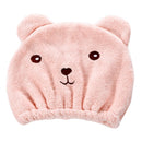 New Dry Hair Cap Towel Strong Absorbing Cute Bear Hat Quick-dry Cartoon Head Wrap Soft Shower