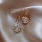 2021 New Arrival Crystal Trendy Women Dangle Earrings Simple Fashion Elegant Pearl Earring Female Rhinestone Temperament Jewelry