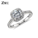 Fashion Luxury Crystal Engagement Ring for Women AAA White Cubic Zirconia Silver color Rings 2020 Wedding Trend Female Jewerly