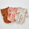 2021 Newborn Baby Girls Boys Knitted Romper Baby Clothes Cotton Woolen Baby Rompers Ruffle Infant Baby Boys Jumpsuit
