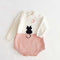 2021 Newborn Baby Girls Boys Knitted Romper Baby Clothes Cotton Woolen Baby Rompers Ruffle Infant Baby Boys Jumpsuit