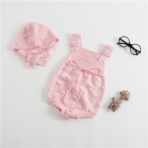 2021 Newborn Baby Girls Boys Knitted Romper Baby Clothes Cotton Woolen Baby Rompers Ruffle Infant Baby Boys Jumpsuit