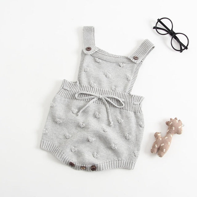 2021 Newborn Baby Girls Boys Knitted Romper Baby Clothes Cotton Woolen Baby Rompers Ruffle Infant Baby Boys Jumpsuit