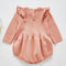 2021 Newborn Baby Girls Boys Knitted Romper Baby Clothes Cotton Woolen Baby Rompers Ruffle Infant Baby Boys Jumpsuit