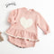 2021 Newborn Baby Girls Boys Knitted Romper Baby Clothes Cotton Woolen Baby Rompers Ruffle Infant Baby Boys Jumpsuit