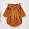 2021 Newborn Baby Girls Boys Knitted Romper Baby Clothes Cotton Woolen Baby Rompers Ruffle Infant Baby Boys Jumpsuit