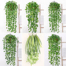 90cm Green Artificial Leaves Plants Vine Wedding Party Home Garden Fence Decoration Rattan Wall Hanging Creeper Ivy Garland