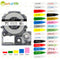 1 PCS Label Tapes SS12KW Compatible for EPSON LW-300 LW-400 LW-600P LW-700 LC-4WBN9 Printer (12mm*8m Black on White) Label Maker