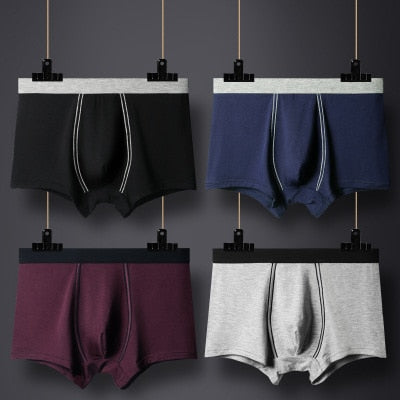 4PCS/Set High Quality Brand Boxer Mens Underwear U Convex Boxers Shorts Sexy Soft Male Panties Printed Breathable Underpants