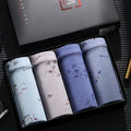 4PCS/Set High Quality Brand Boxer Mens Underwear U Convex Boxers Shorts Sexy Soft Male Panties Printed Breathable Underpants