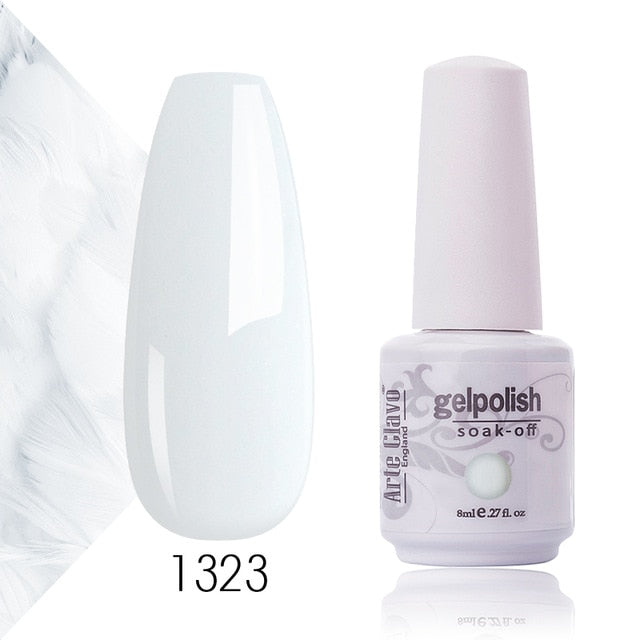 Arte Clavo Gel Nail Polish Pumpkin White Black UV LED Nail Matte Top Base Soak Off 8ml Fashion Manicure Nail Art Hybrid Acrylic