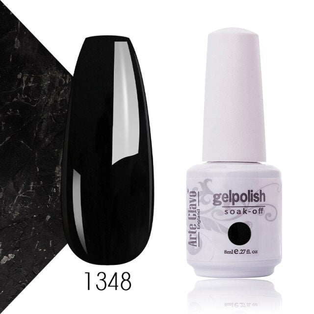 Arte Clavo Gel Nail Polish Pumpkin White Black UV LED Nail Matte Top Base Soak Off 8ml Fashion Manicure Nail Art Hybrid Acrylic